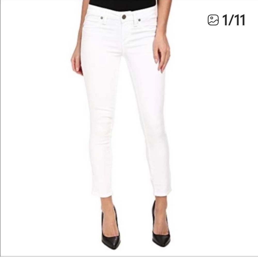 PAIGE Verdugo Crop Optic White Jeans 27